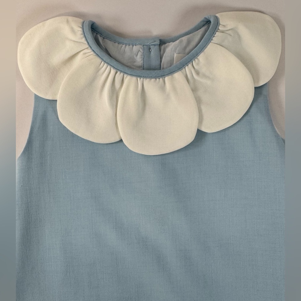 Cecil & Lou - Blue Petal Collar Dress Girls - Size 6 - Picture 2 of 6